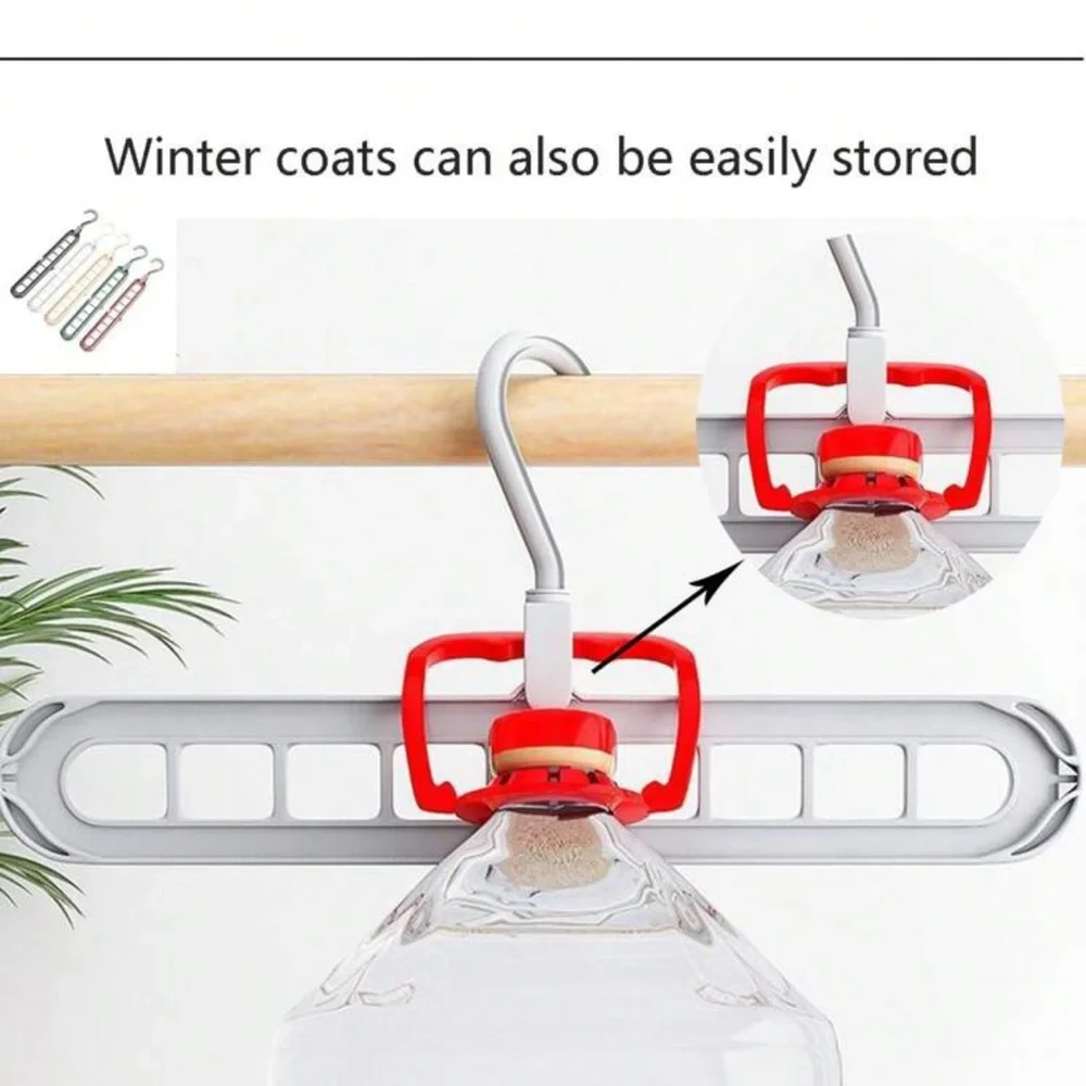 4pc 9-Hole Foldable & Rotatable & Multifunctional Magic Clothes Hanger